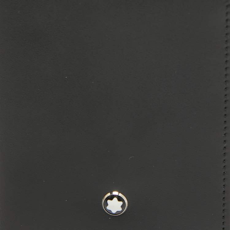 Pre Owned Montblanc Black Leather Meisterstuck Business Card Holder