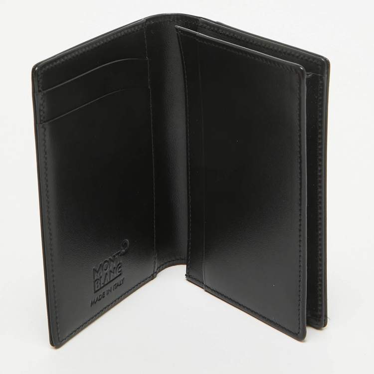 Pre Owned Montblanc Black Leather Meisterstuck Business Card Holder