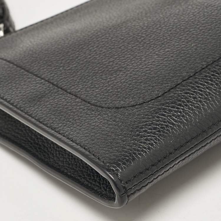 Pre Owned Montblanc Black Leather Meisterstuck Wristlet Pouch
