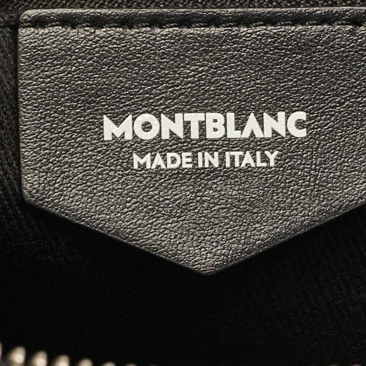 Pre Owned Montblanc Black Leather Meisterstuck Wristlet Pouch