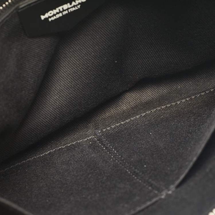Pre Owned Montblanc Black Leather Meisterstuck Wristlet Pouch