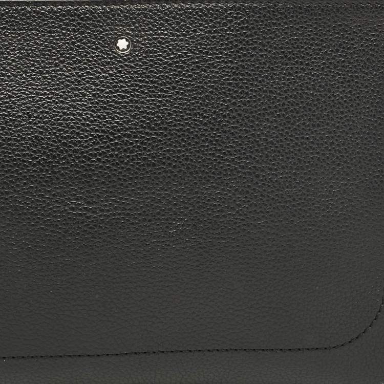 Pre Owned Montblanc Black Leather Meisterstuck Wristlet Pouch