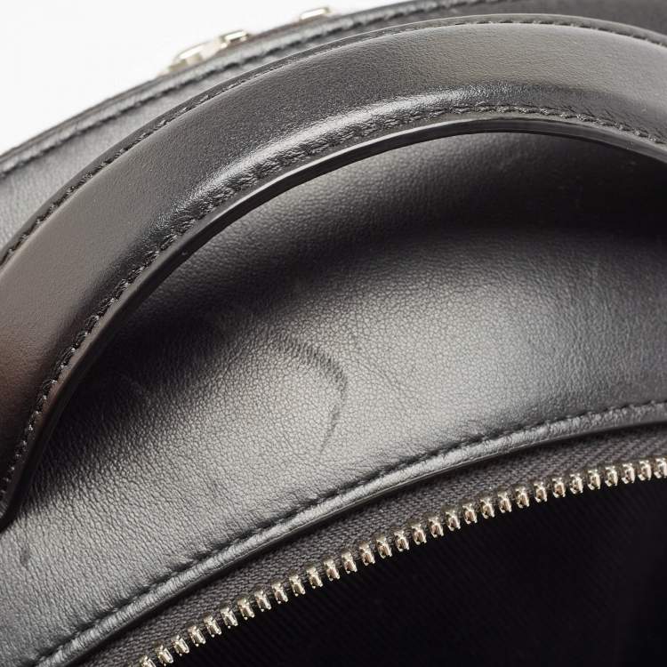 Pre Owned Montblanc Black/Blue Monogram Coated Canvas and Leather Backpack