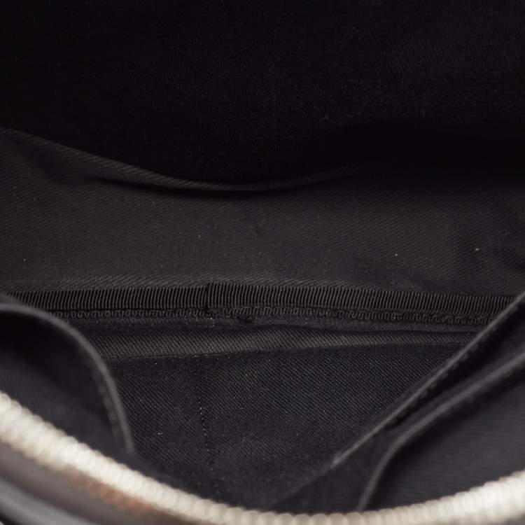Pre Owned Montblanc Black/Blue Monogram Coated Canvas and Leather Backpack