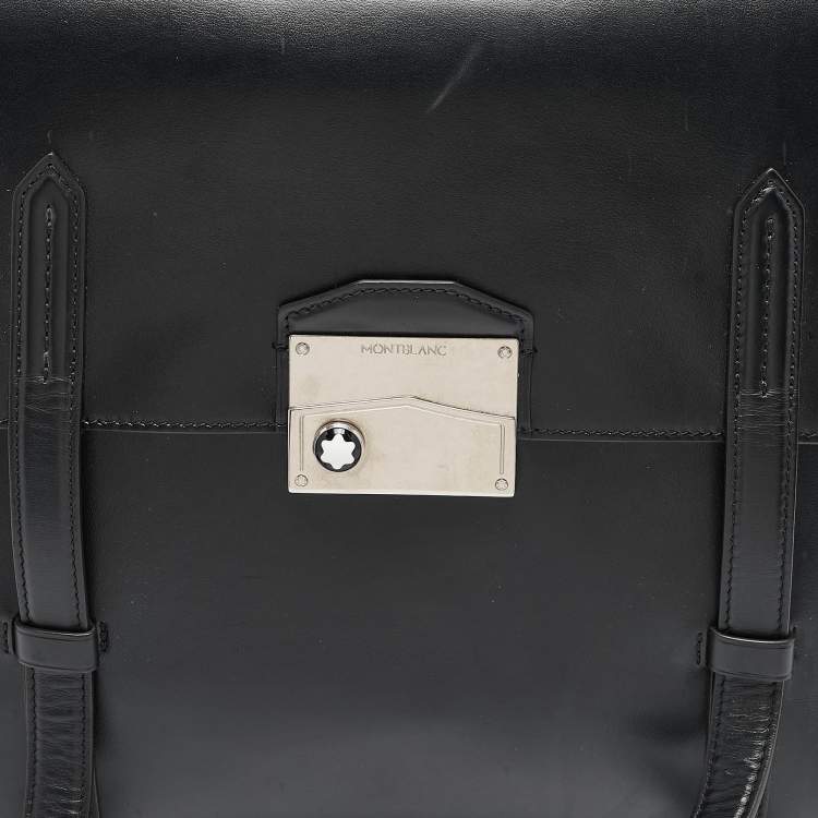 Pre Owned Montblanc Black Leather Meisterstück Neo Briefcase Bag