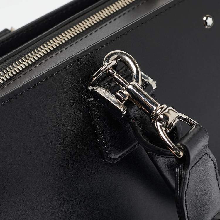 Pre Owned Montblanc Black Leather Meisterstuck Briefcase