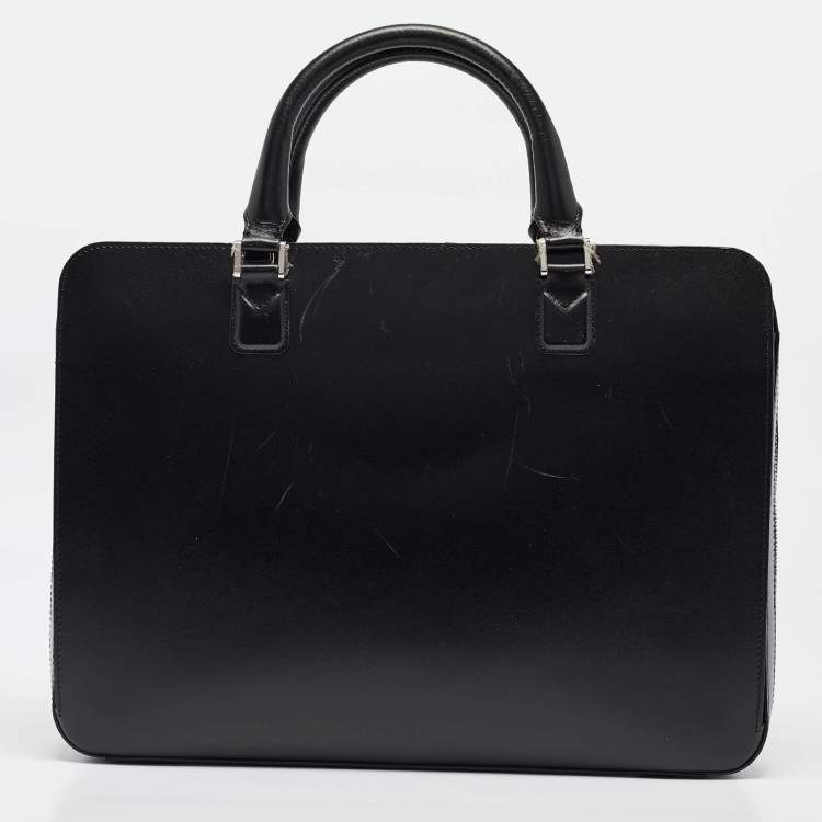 Pre Owned Montblanc Black Leather Meisterstuck Briefcase