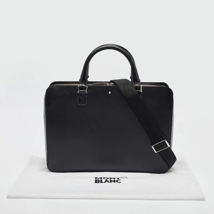 Pre Owned Montblanc Black Leather Meisterstuck Briefcase