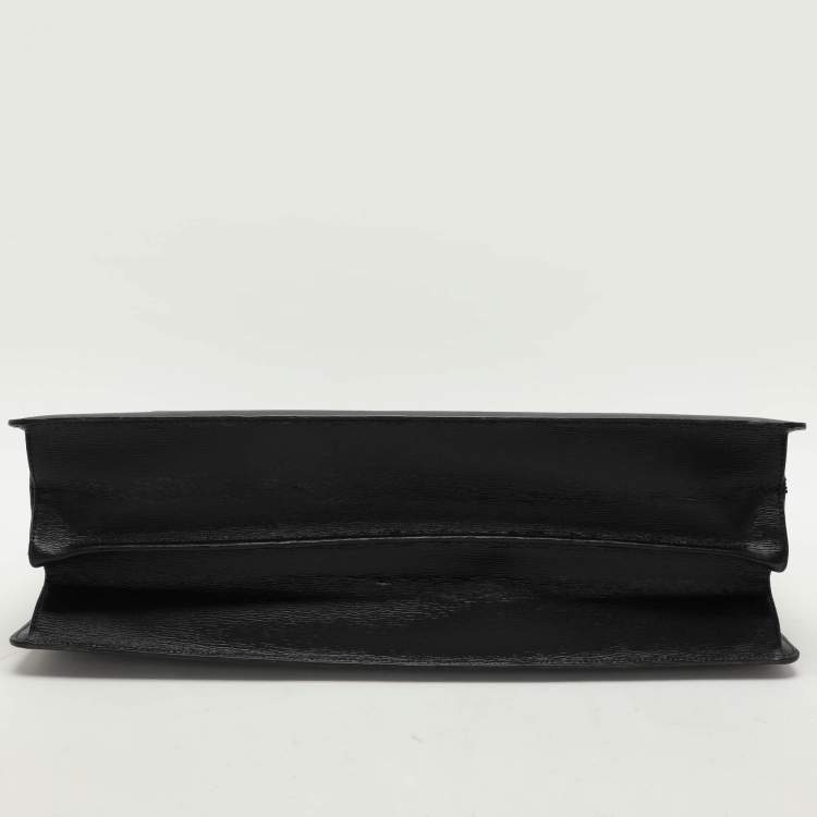Pre Owned Montblanc Black Leather Westside Briefcase