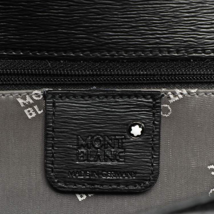 Pre Owned Montblanc Black Leather Westside Briefcase