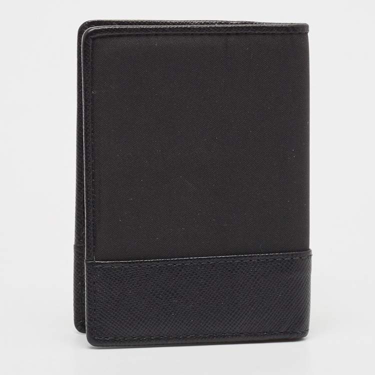 Pre Owned Montblanc Black Nylon and Leather Nightflight Business Card Holder