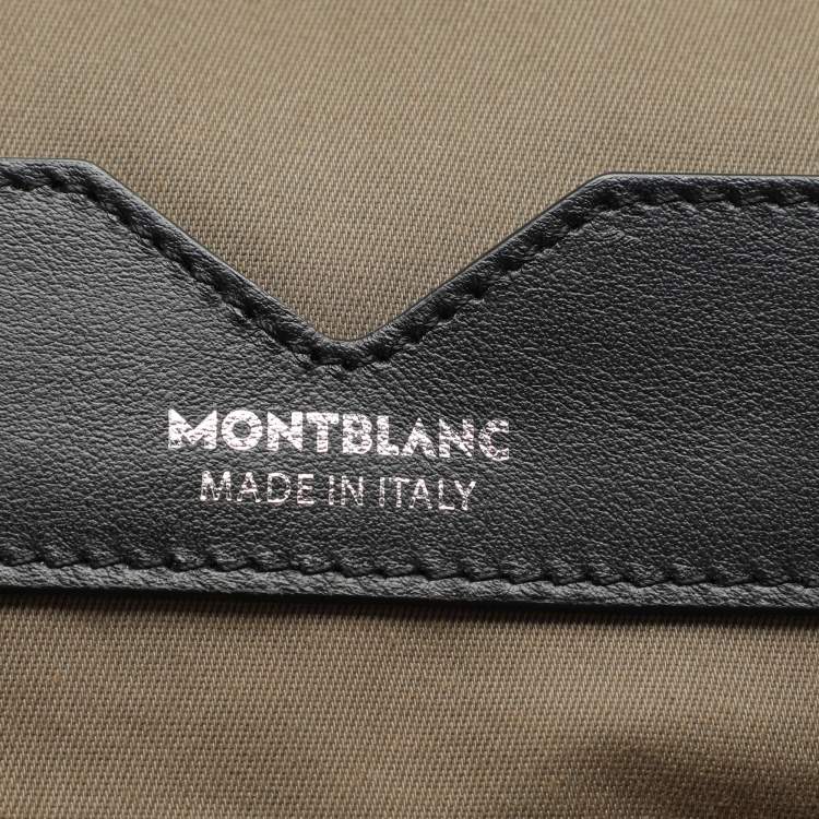 Pre Owned Montblanc Black Leather Meisterstück Urban Laptop Bag