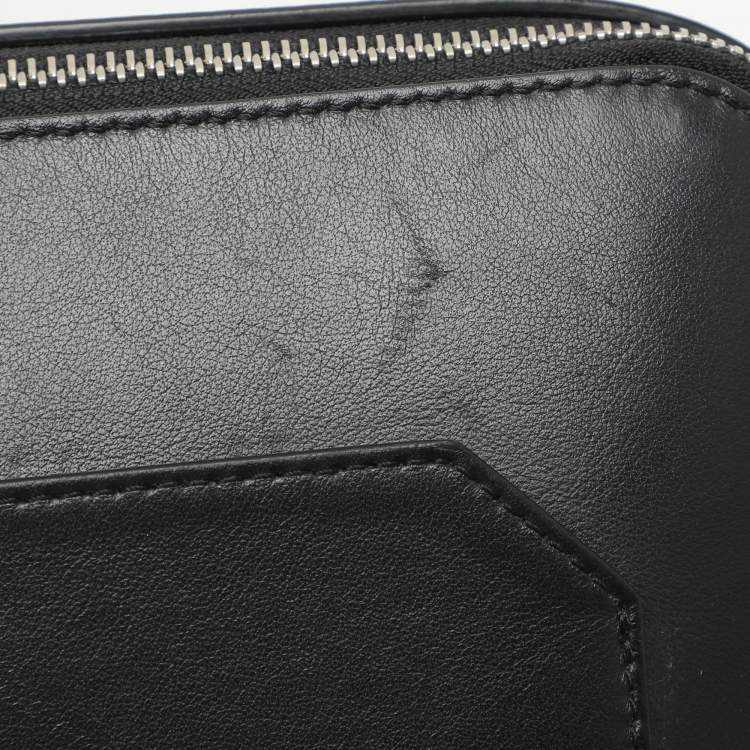 Pre Owned Montblanc Black Leather Meisterstück Urban Laptop Bag