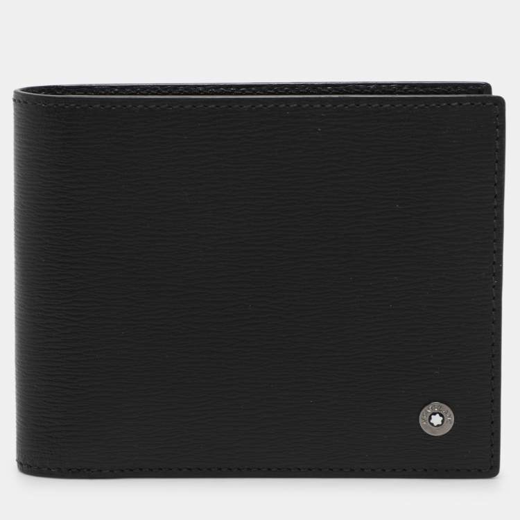 Pre Owned Montblanc Black Leather Westside Bifold Wallet