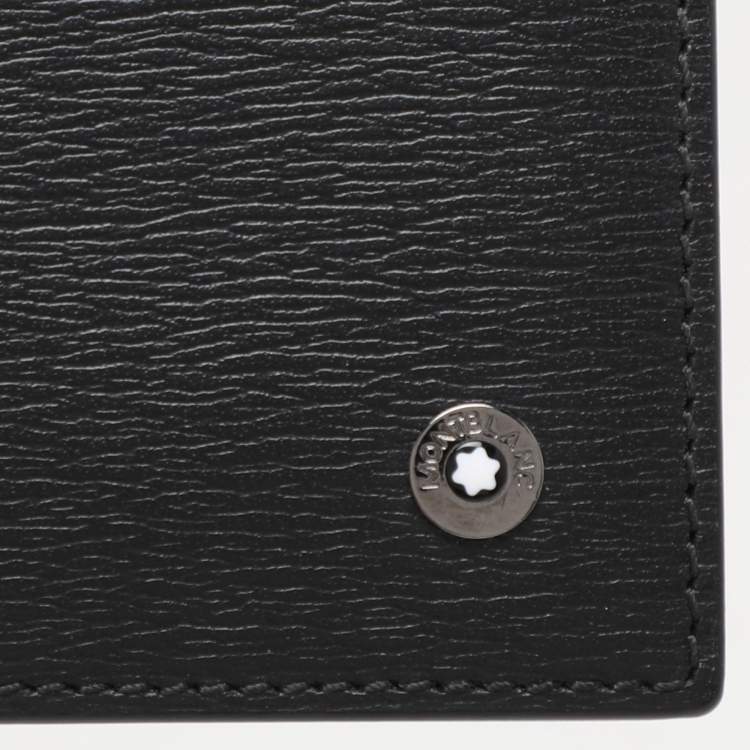 Pre Owned Montblanc Black Leather Westside Bifold Wallet