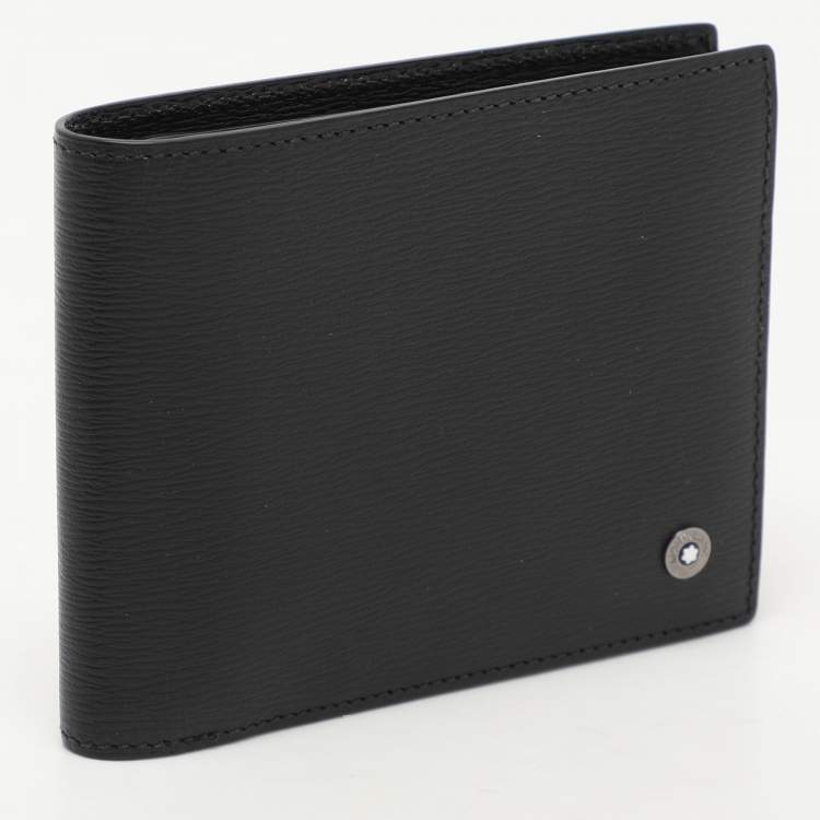 Pre Owned Montblanc Black Leather Westside Bifold Wallet