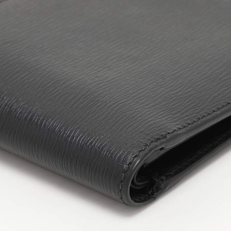 Pre Owned Montblanc Black Leather Westside Bifold Wallet