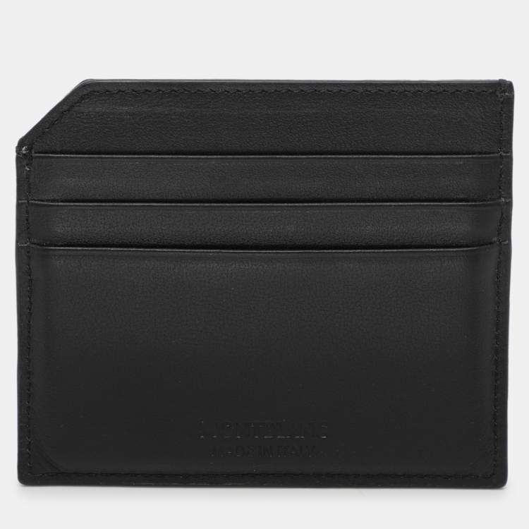 Pre Owned Montblanc Black Leather Meisterstuck Card Holder