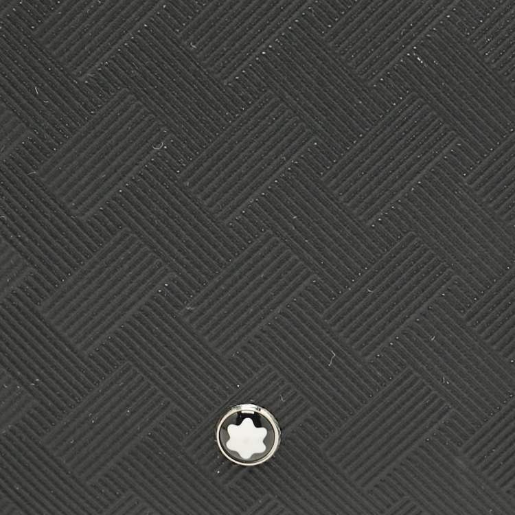 Pre Owned Montblanc Black Embossed Nylon Extreme 3.0 3CC Zipped Card Holder 