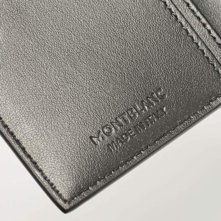 Pre Owned Montblanc Black Embossed Nylon Extreme 3.0 3CC Zipped Card Holder 