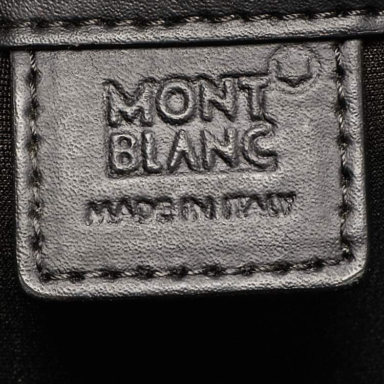 Pre Owned Montblanc Black Leather Sartorial Flap Messenger Bag