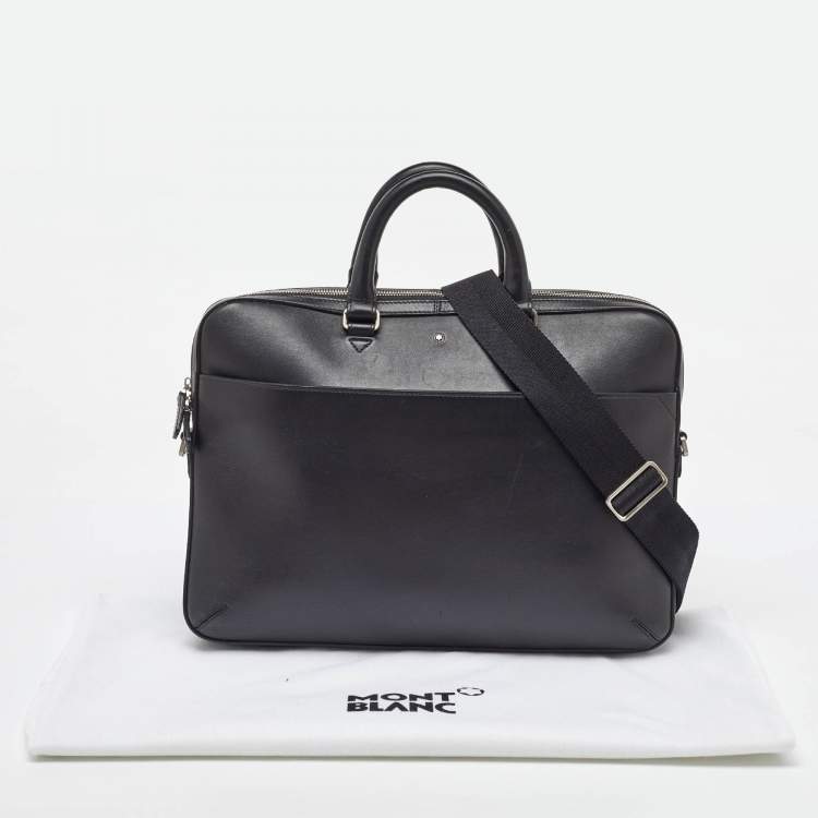 Pre Owned Montblanc Black Leather Sartorial Document Briefcase