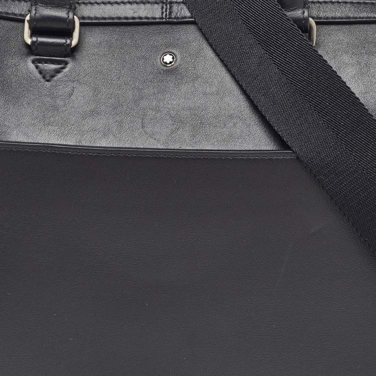 Pre Owned Montblanc Black Leather Sartorial Document Briefcase