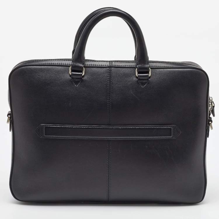 Pre Owned Montblanc Black Leather Sartorial Document Briefcase