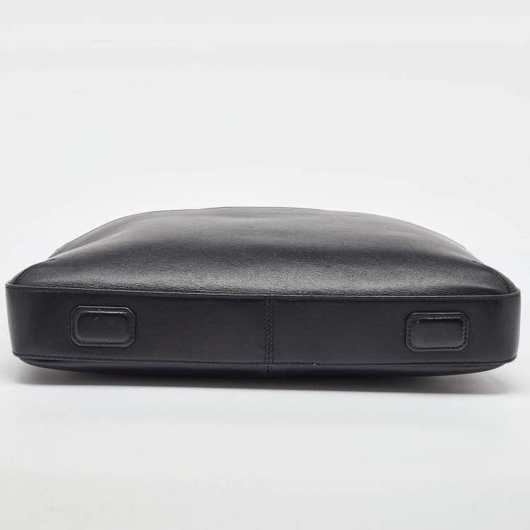 Pre Owned Montblanc Black Leather Sartorial Document Briefcase