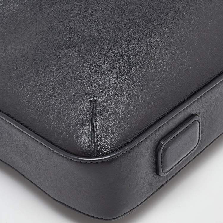 Pre Owned Montblanc Black Leather Sartorial Document Briefcase