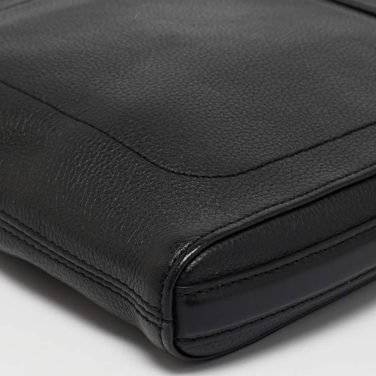 Pre Owned Montblanc Black Leather Meisterstuck Messenger Bag