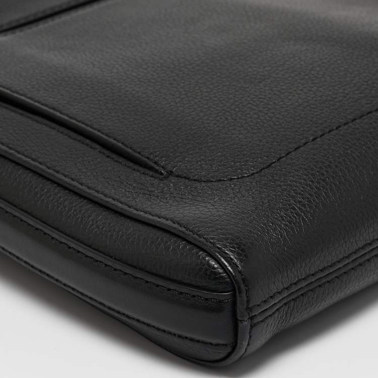 Pre Owned Montblanc Black Leather Meisterstuck Messenger Bag
