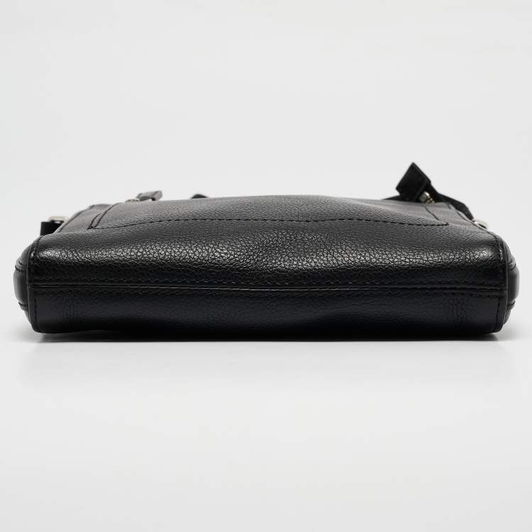 Pre Owned Montblanc Black Leather Meisterstuck Messenger Bag
