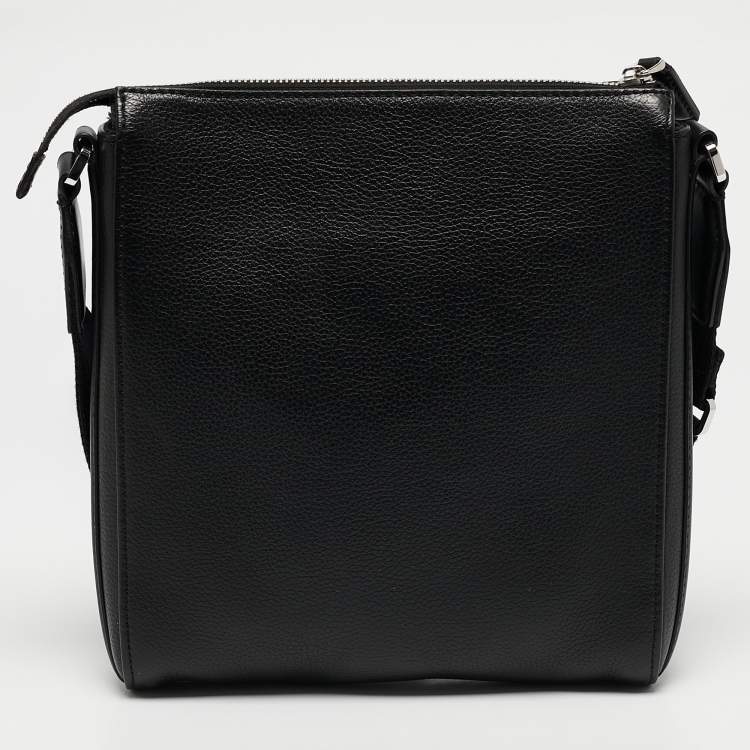 Pre Owned Montblanc Black Leather Meisterstuck Messenger Bag