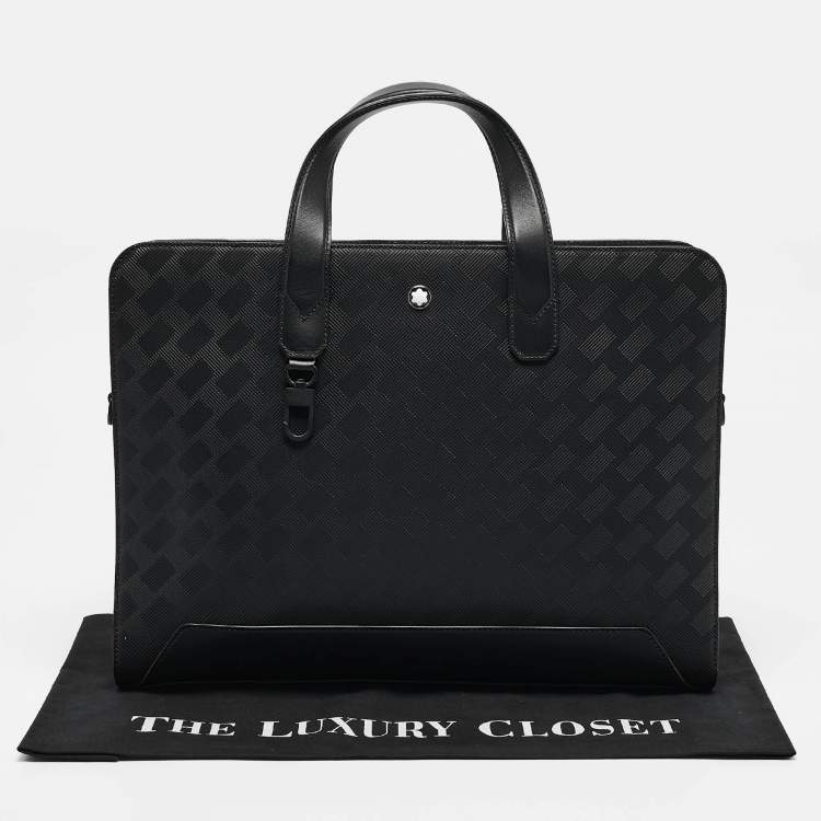 Pre Owned Montblanc Black Textured Leather Extreme 3.0 Document Case