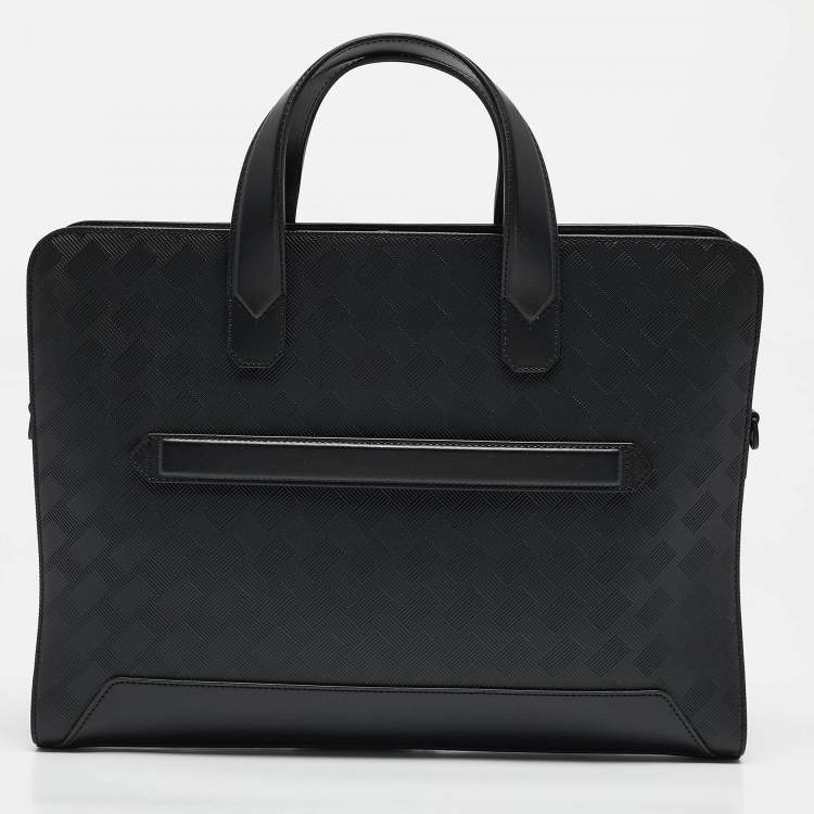Pre Owned Montblanc Black Textured Leather Extreme 3.0 Document Case