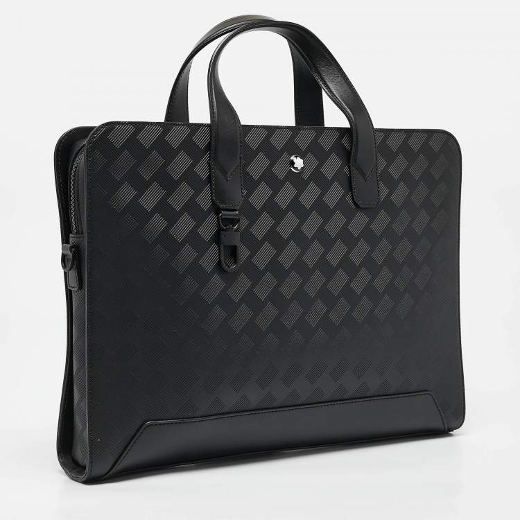 Pre Owned Montblanc Black Textured Leather Extreme 3.0 Document Case
