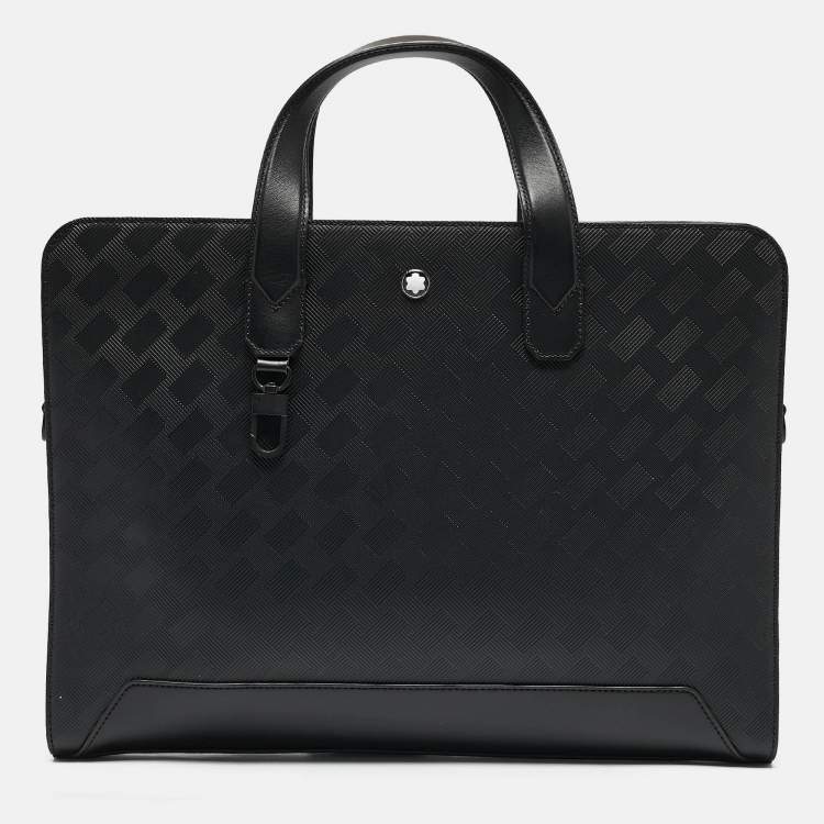 Pre Owned Montblanc Black Textured Leather Extreme 3.0 Document Case