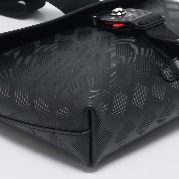 Pre Owned Montblanc Black Leather Extreme 3.0 4810 M Lock Buckle Envelope Crossbody Bag