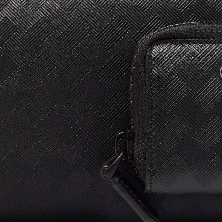 Pre Owned Montblanc Black Textured Leather Extreme 3.0 Zip Around Wallet