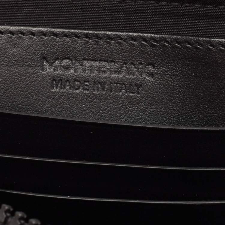 Pre Owned Montblanc Black Textured Leather Extreme 3.0 Zip Around Wallet