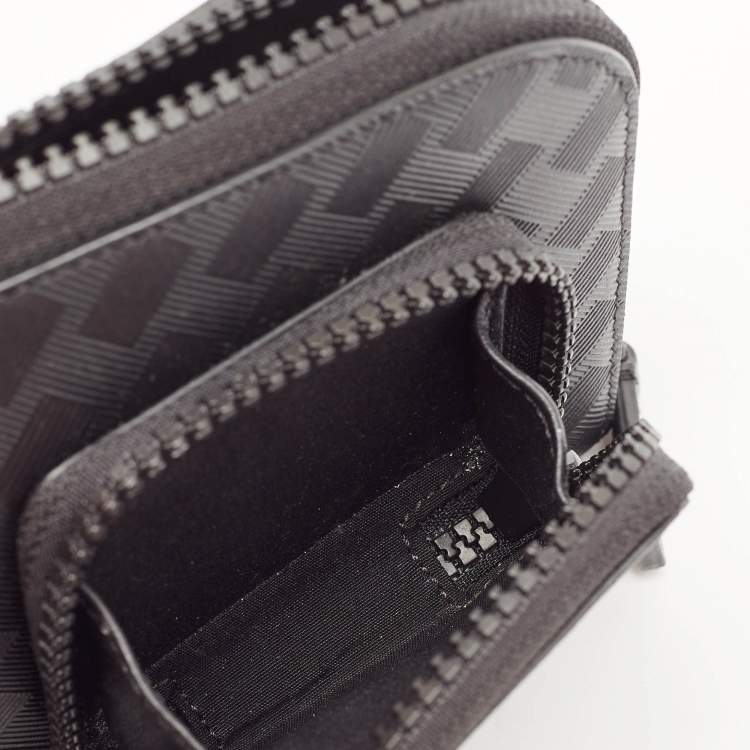 Pre Owned Montblanc Black Textured Leather Extreme 3.0 Zip Around Wallet
