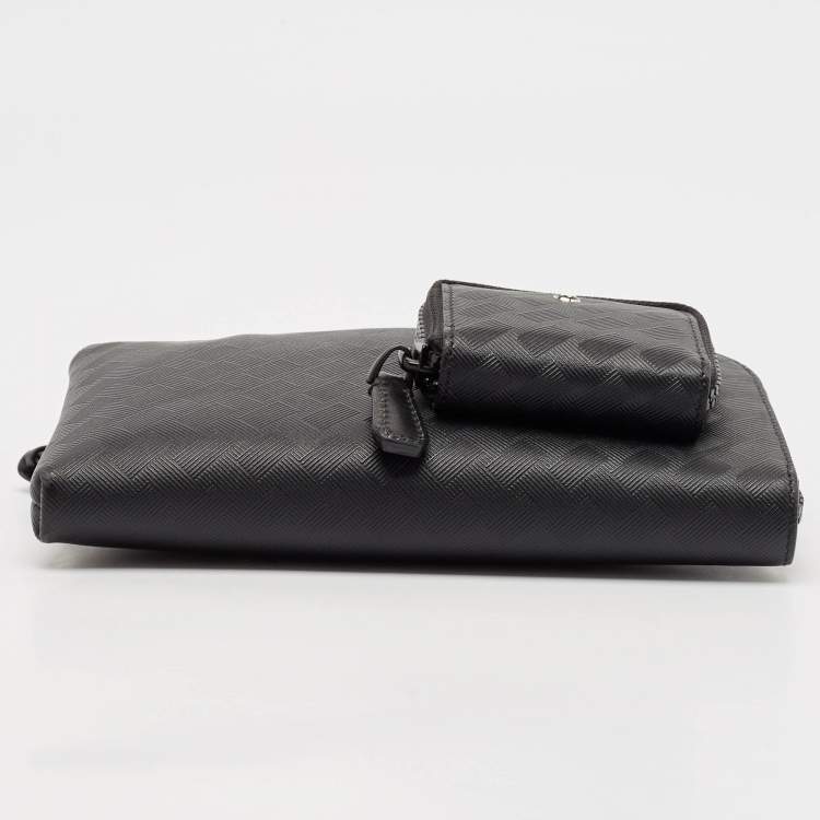 Pre Owned Montblanc Black Textured Leather Extreme 3.0 Zip Around Wallet