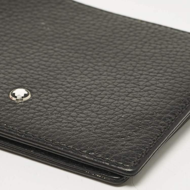 Pre Owned Montblanc Black Leather Meisterstuck 6CC Bifold Wallet