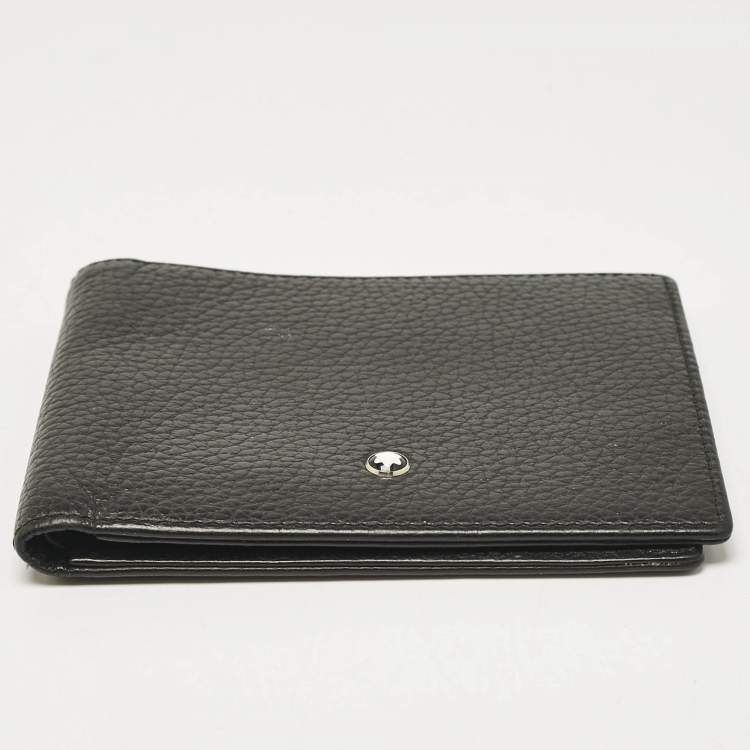 Pre Owned Montblanc Black Leather Meisterstuck 6CC Bifold Wallet