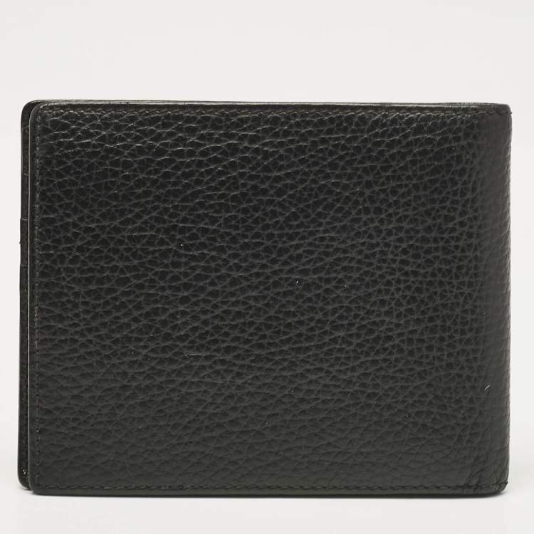 Pre Owned Montblanc Black Leather Meisterstuck 6CC Bifold Wallet