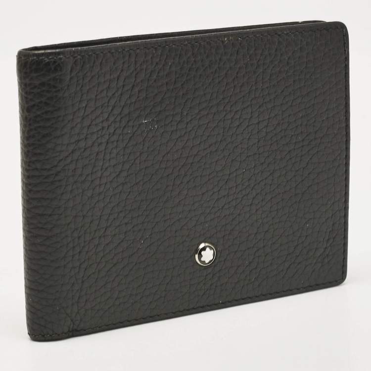 Pre Owned Montblanc Black Leather Meisterstuck 6CC Bifold Wallet