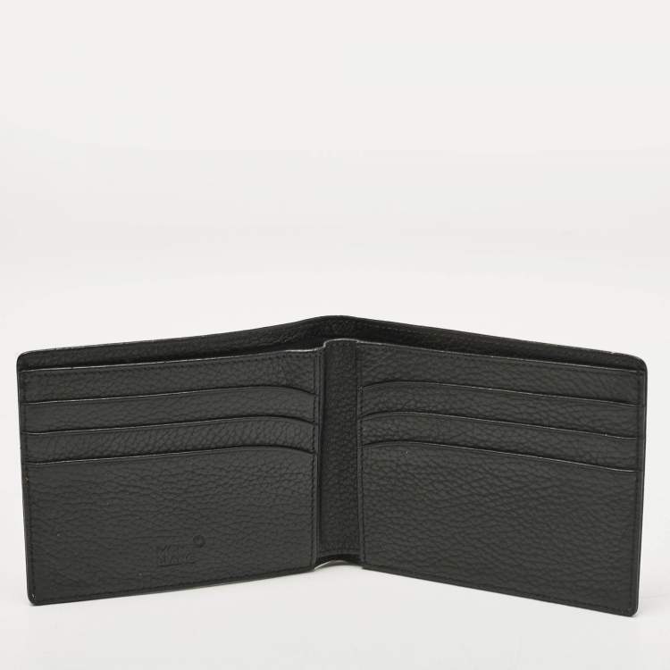 Pre Owned Montblanc Black Leather Meisterstuck 6CC Bifold Wallet
