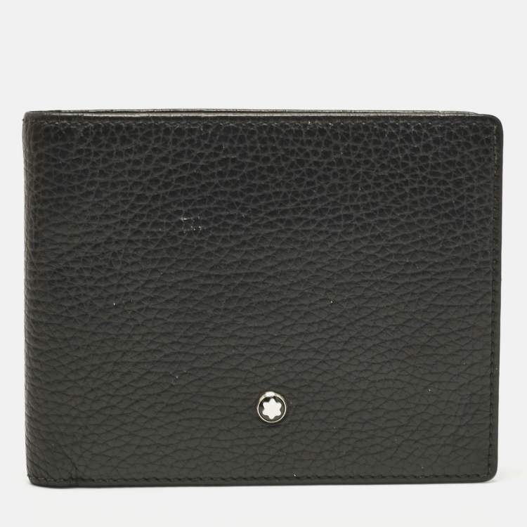 Pre Owned Montblanc Black Leather Meisterstuck 6CC Bifold Wallet