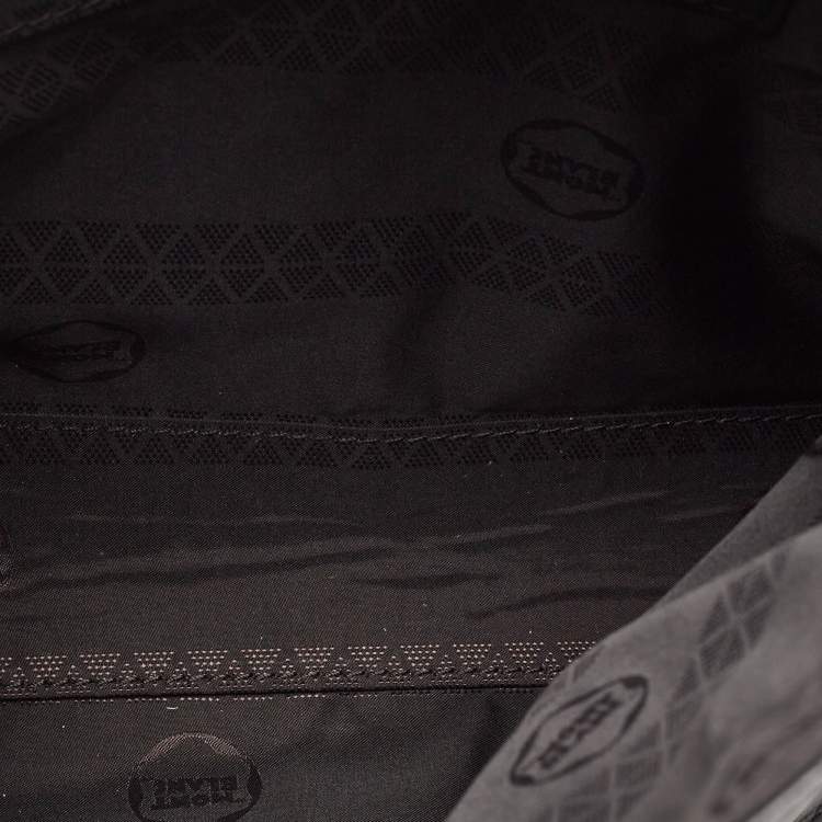 Pre Owned Montblanc Black Leather Meisterstuck North South Messenger Bag